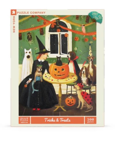 New York Puzzle Company Tricks & Treats Halloween 500-Piece Puzzle, Ages 10+