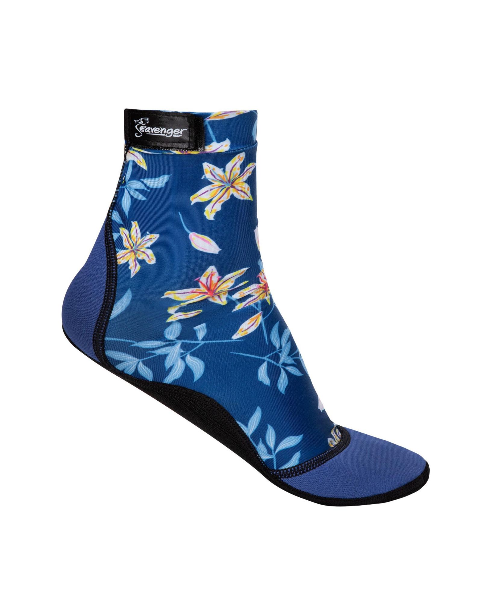 Seavenger High Top SeaSnug Beach Socks for All Beach and Sand Activities - Geometric Palm / 4XS