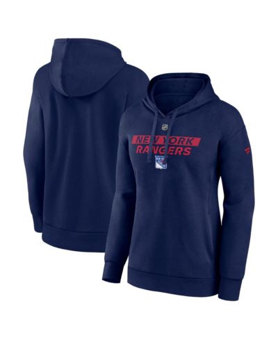 Толстовка-худи Fanatics Women's Navy New York Rangers Authentic Pro Core Primary Fleece Pullover