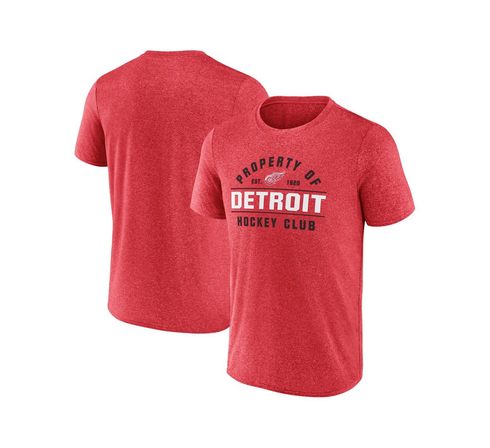 Мужская футболка Fanatics Detroit Red Wings Property of Heather Red