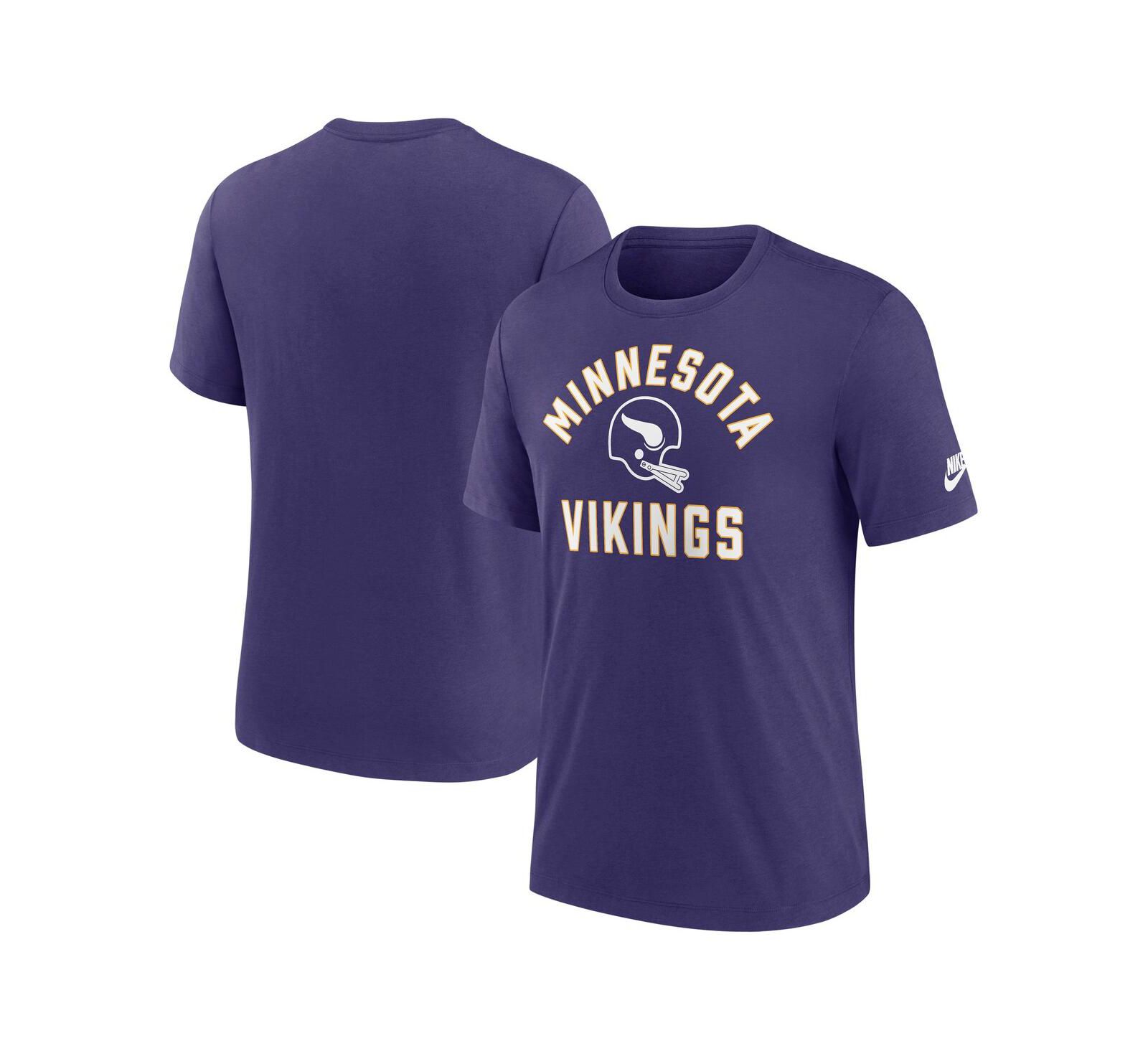 Мужская футболка Nike Minnesota Vikings Favorable Timeline Tri-Blend, фиолетовая