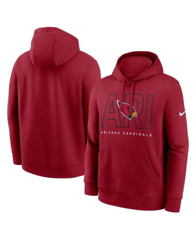 Мужское худи Nike Arizona Cardinals Busted Play Club Fleece, цвет Cardinal