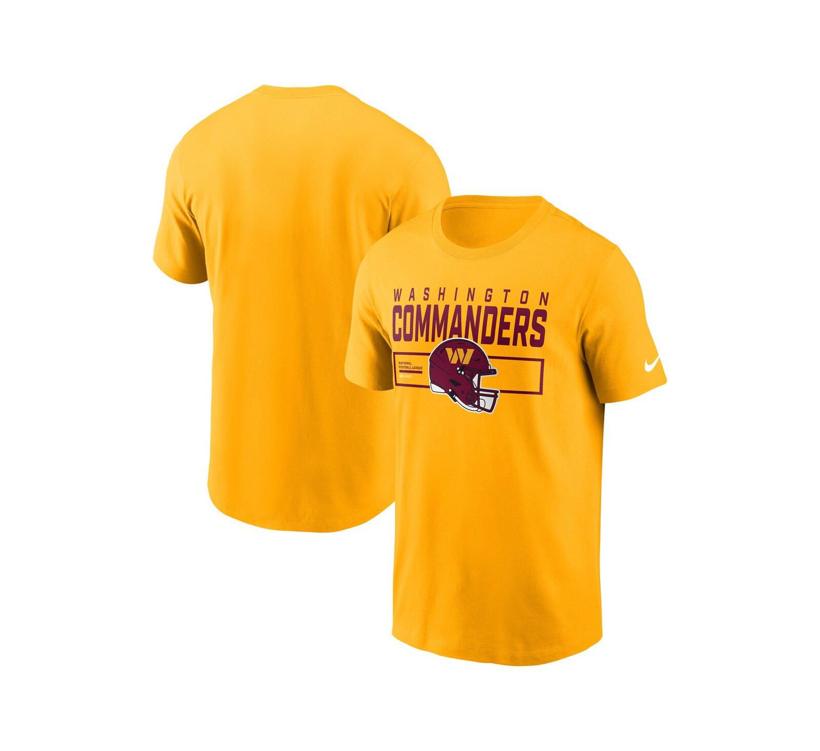 Nike Men's Gold Washington Commanders Primetime Helmet Essential T-Shirt