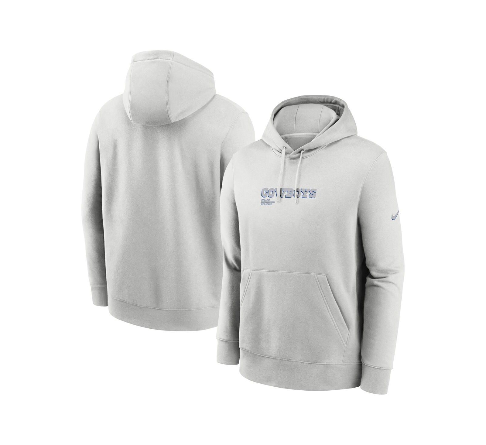 Nike Мужской Gray Dallas Cowboys Edge Pack French Terry Club Pullover Hoodie