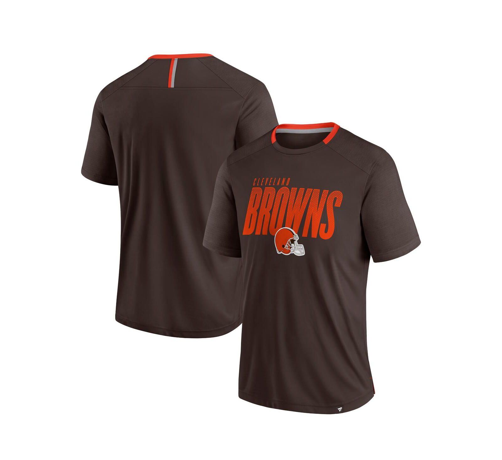 Fanatics Men's Brown Cleveland Browns Defender Fade Slant T-Shirt
