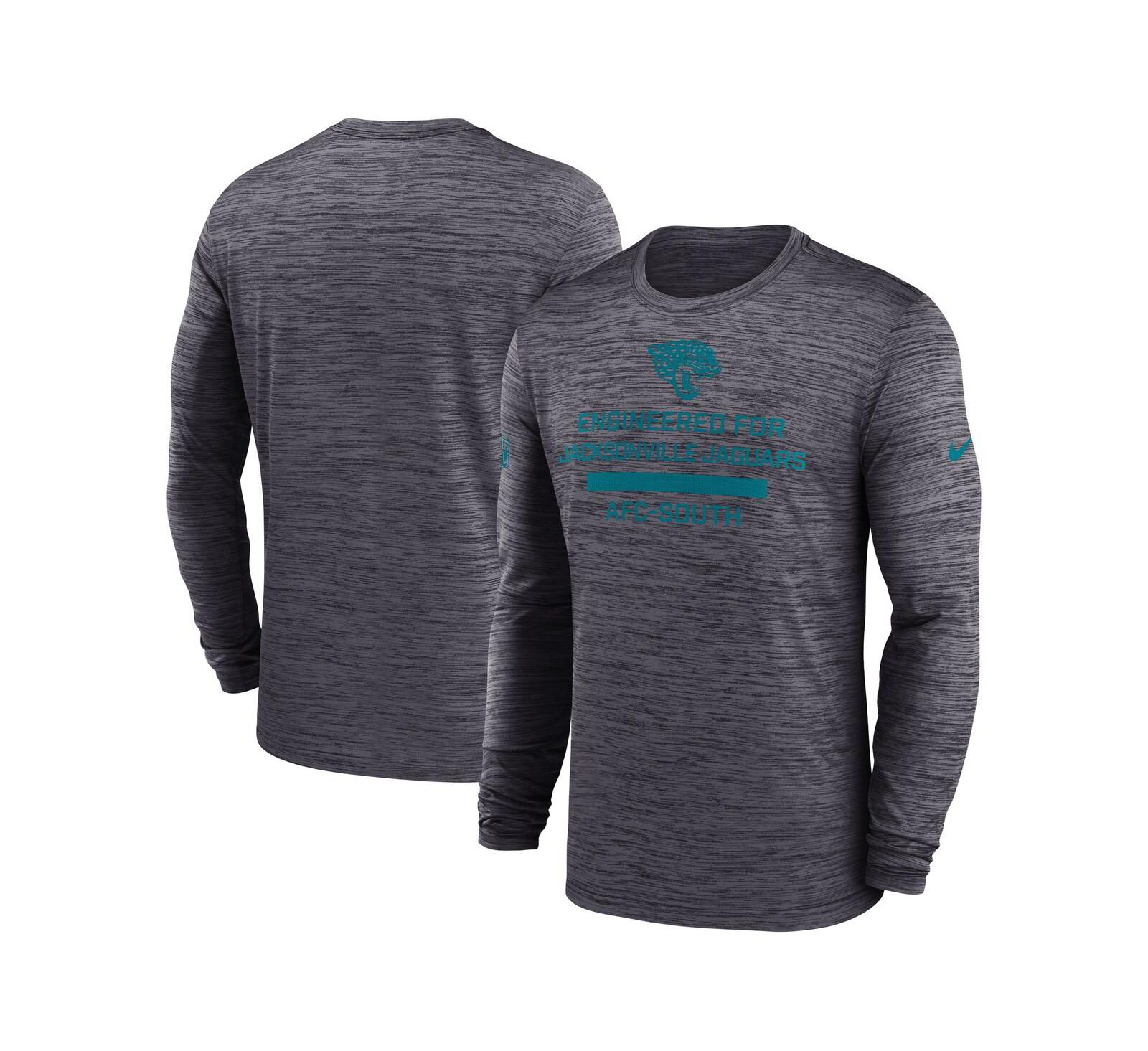 Мужская футболка Nike Black Jacksonville Jaguars Sideline Velocity Performance Long Sleeve