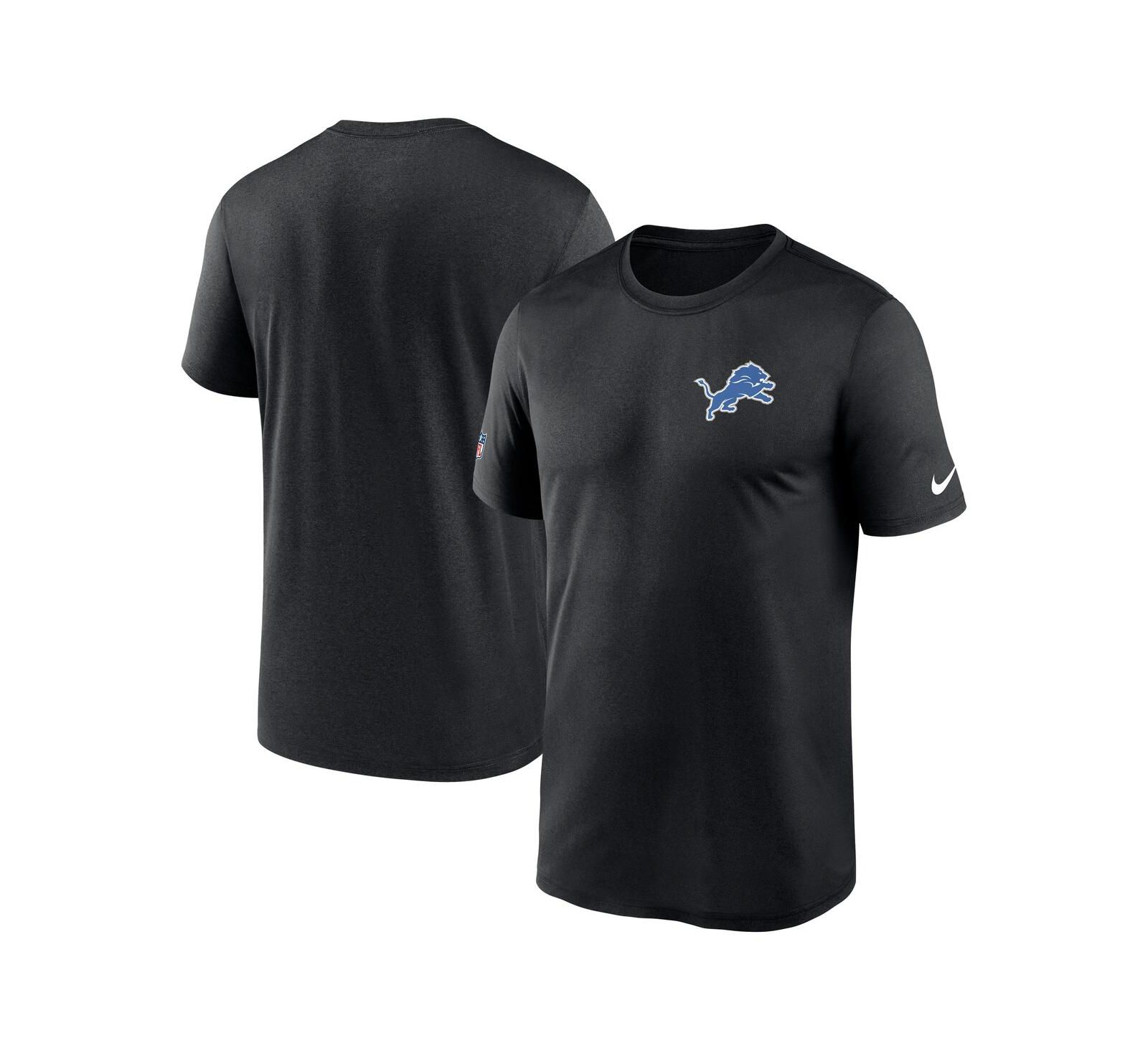 Nike Men's Black Detroit Lions Sideline Alt Pack Small Logo Legend Performance T-Shirt