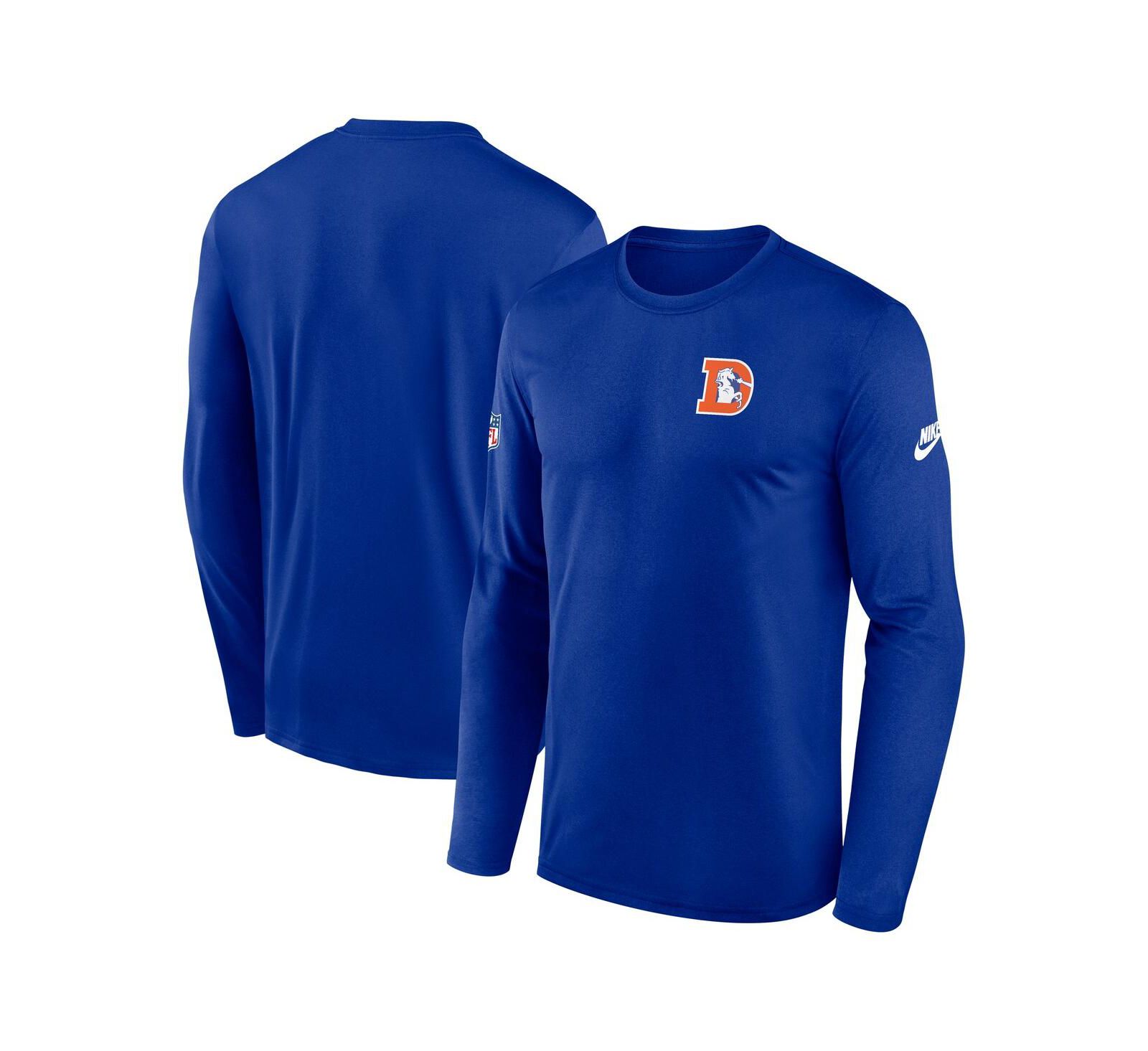 Nike Мужская футболка с длинным рукавом Legend Small Logo Performance Royal Denver Broncos