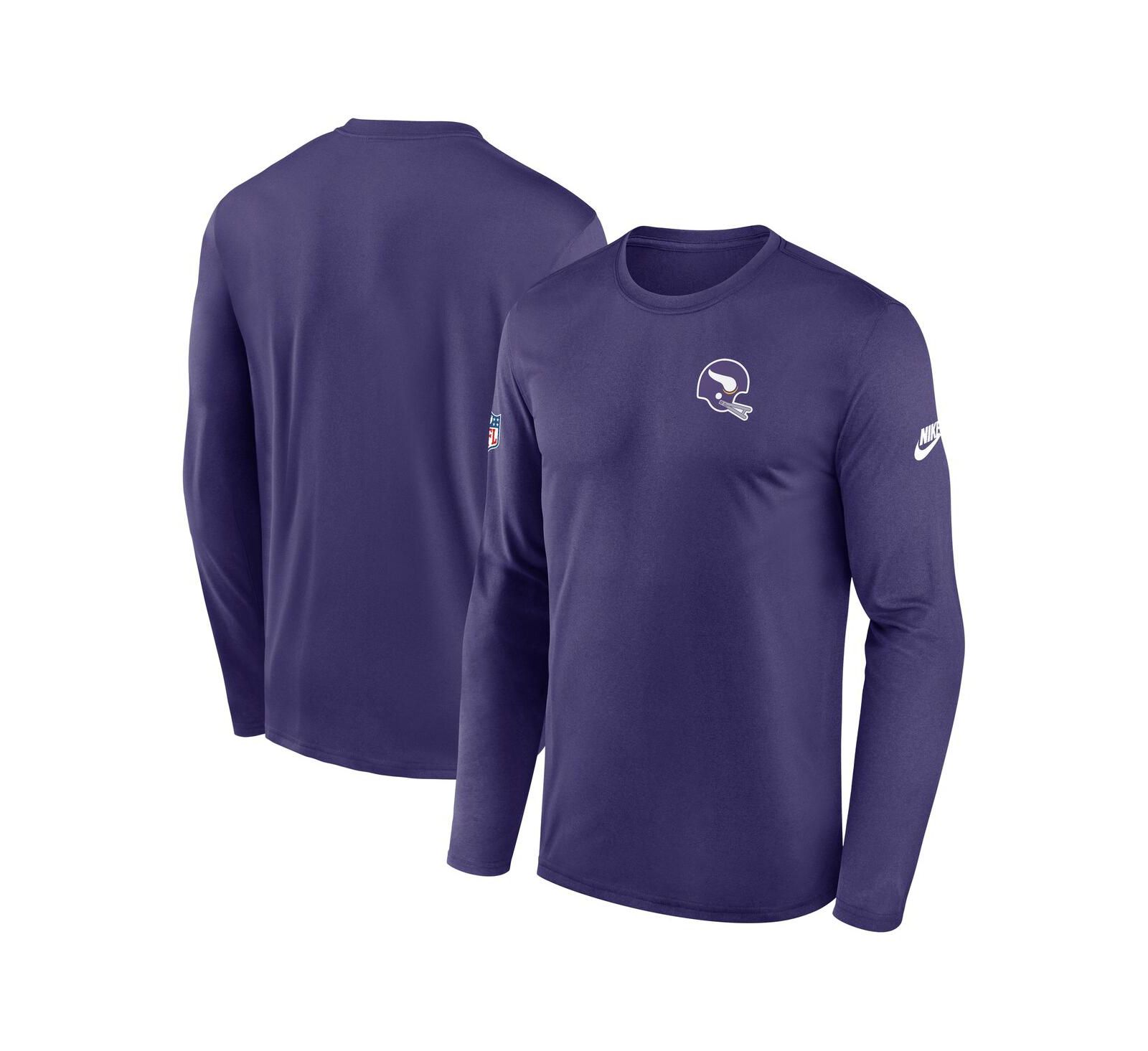 Nike Мужская футболка Nike Minnesota Vikings Legend Small Logo Performance Long Sleeve Purple