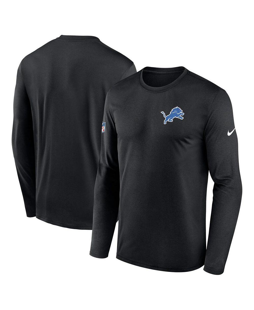 Nike Men's Black Detroit Lions Legend Small Logo Performance Long Sleeve T-Shirt