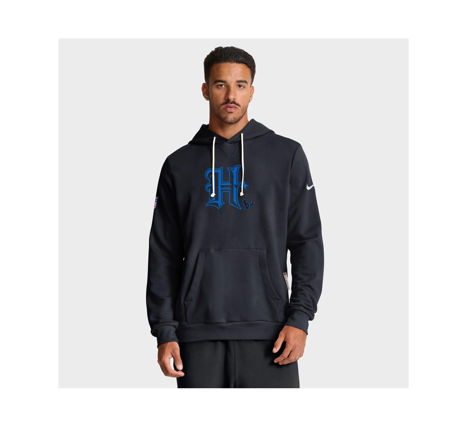 Nike Men's Navy Houston Texans Sideline Offensive Set Play Performance Pullover Hoodie