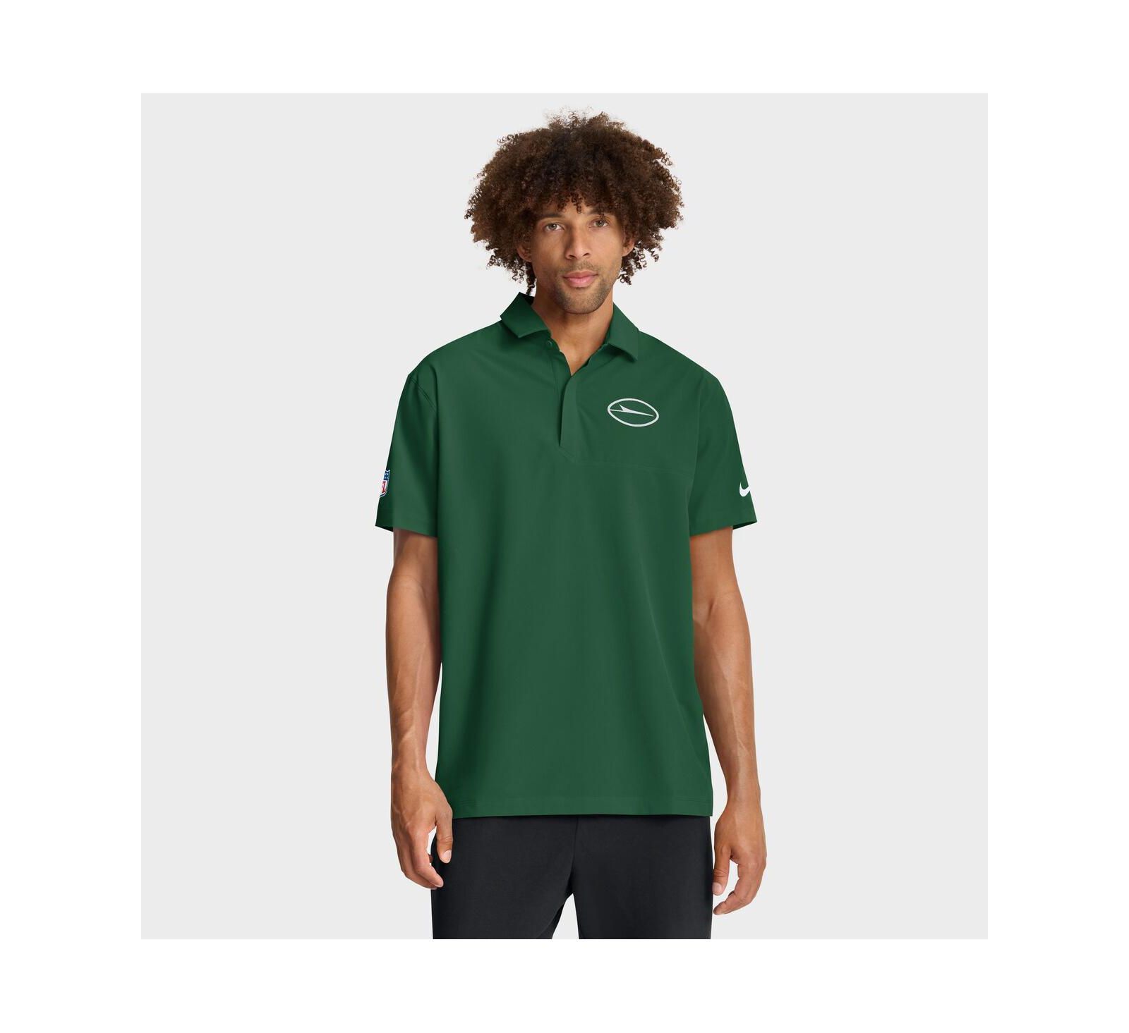 Nike Men's Green New York Jets Sideline City Pride Woven Performance Polo Shirt