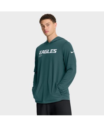 Nike Мужская толстовка-футболка Philadelphia Eagles Sideline Pure Fury Performance Long Sleeve