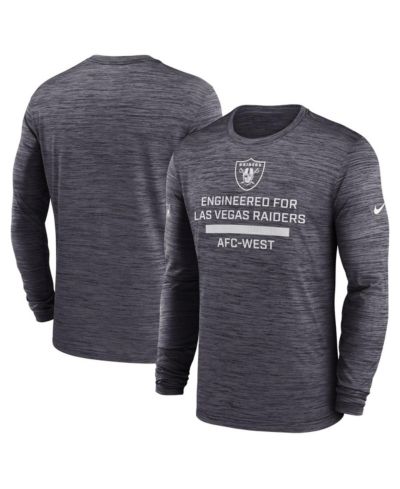 Nike Мужская футболка Nike Black Las Vegas Raiders Sideline Velocity Performance Long Sleeve