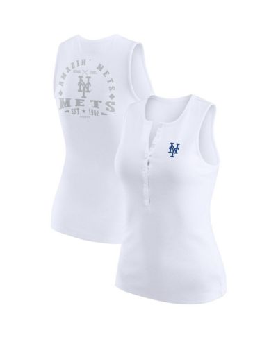Танк-топ WEAR by Erin Andrews, трикотажный, белый, New York Mets, женский
