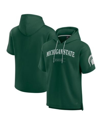 Мужское худи Fanatics Green Michigan State Spartans Ready с коротким рукавом