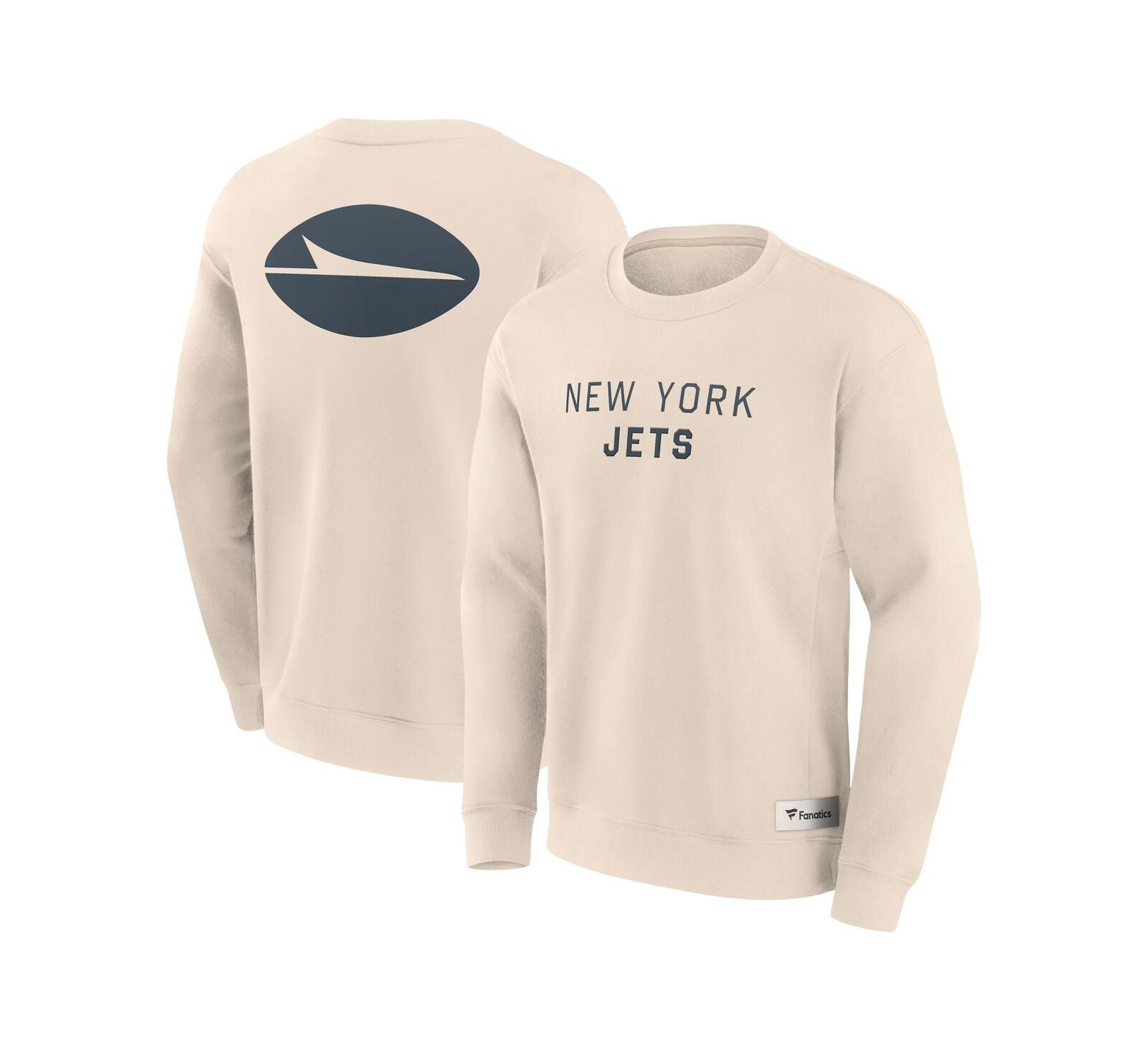 Мужское свитшот-пуловер Fanatics New York Jets Elements, кремовый