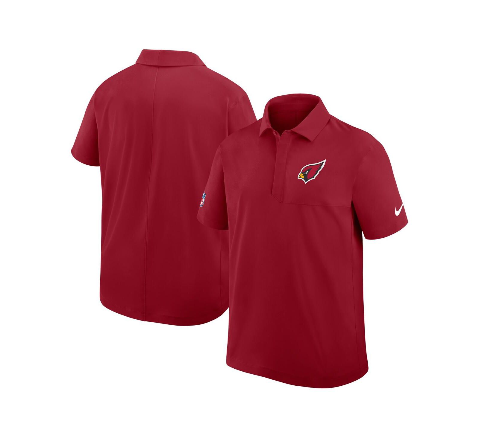 Nike Men's Cardinal Arizona Cardinals Sideline City Pride Woven Performance Polo Shirt