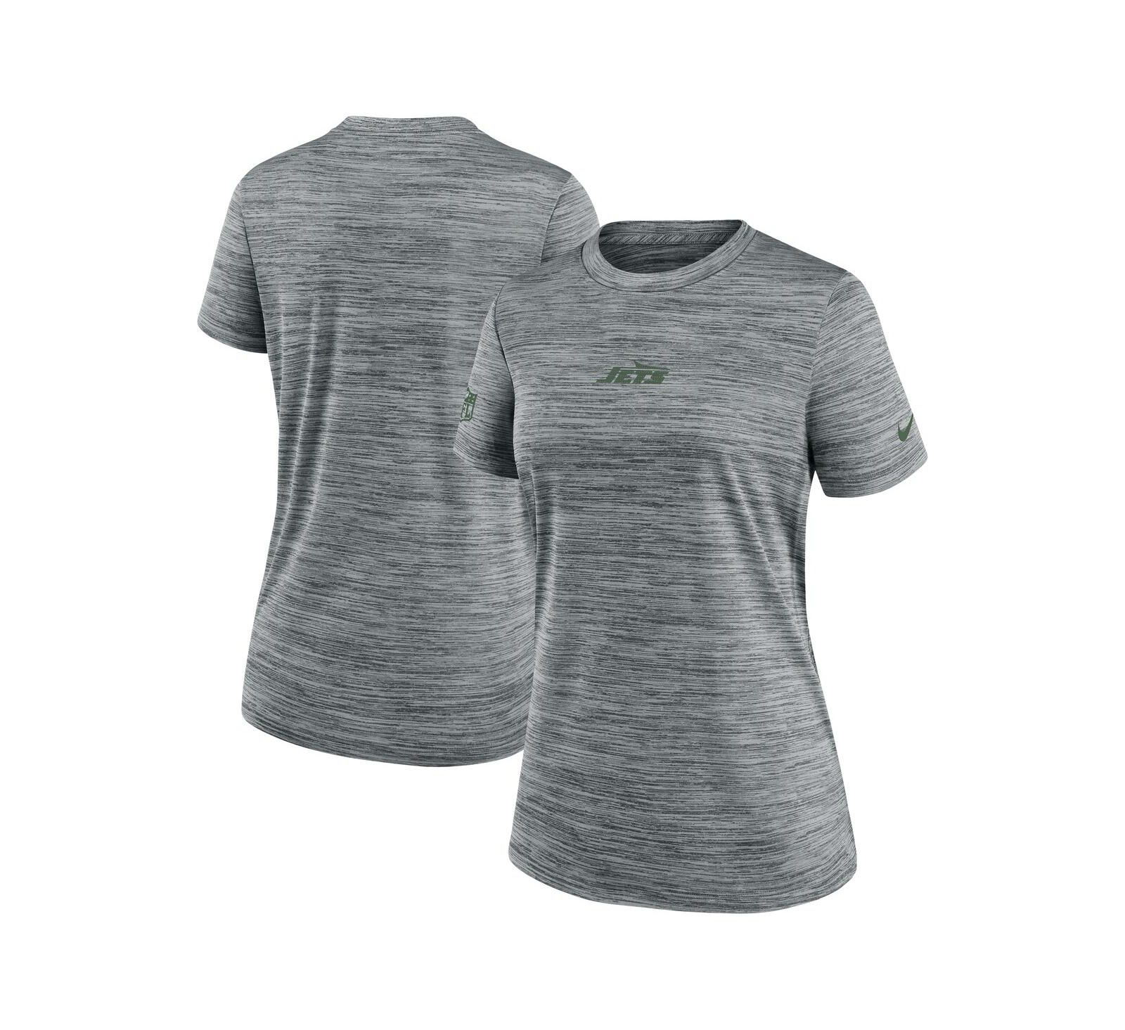 Nike Women's Gray New York Jets Sideline Velocity Performance T-Shirt