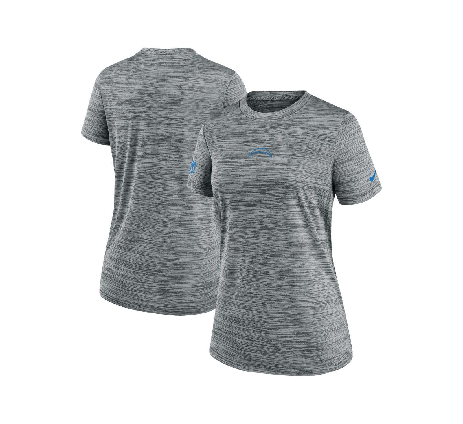 Nike Women's Gray Los Angeles Chargers Sideline Velocity Performance T-Shirt