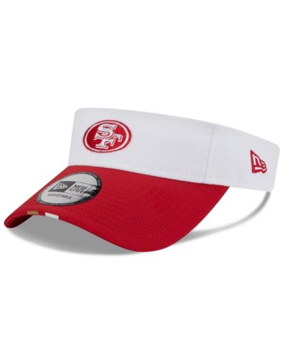 New Era Men's White/Scarlet San Francisco 49ers 2025 NFL Training Camp Adjustable Visor Hat