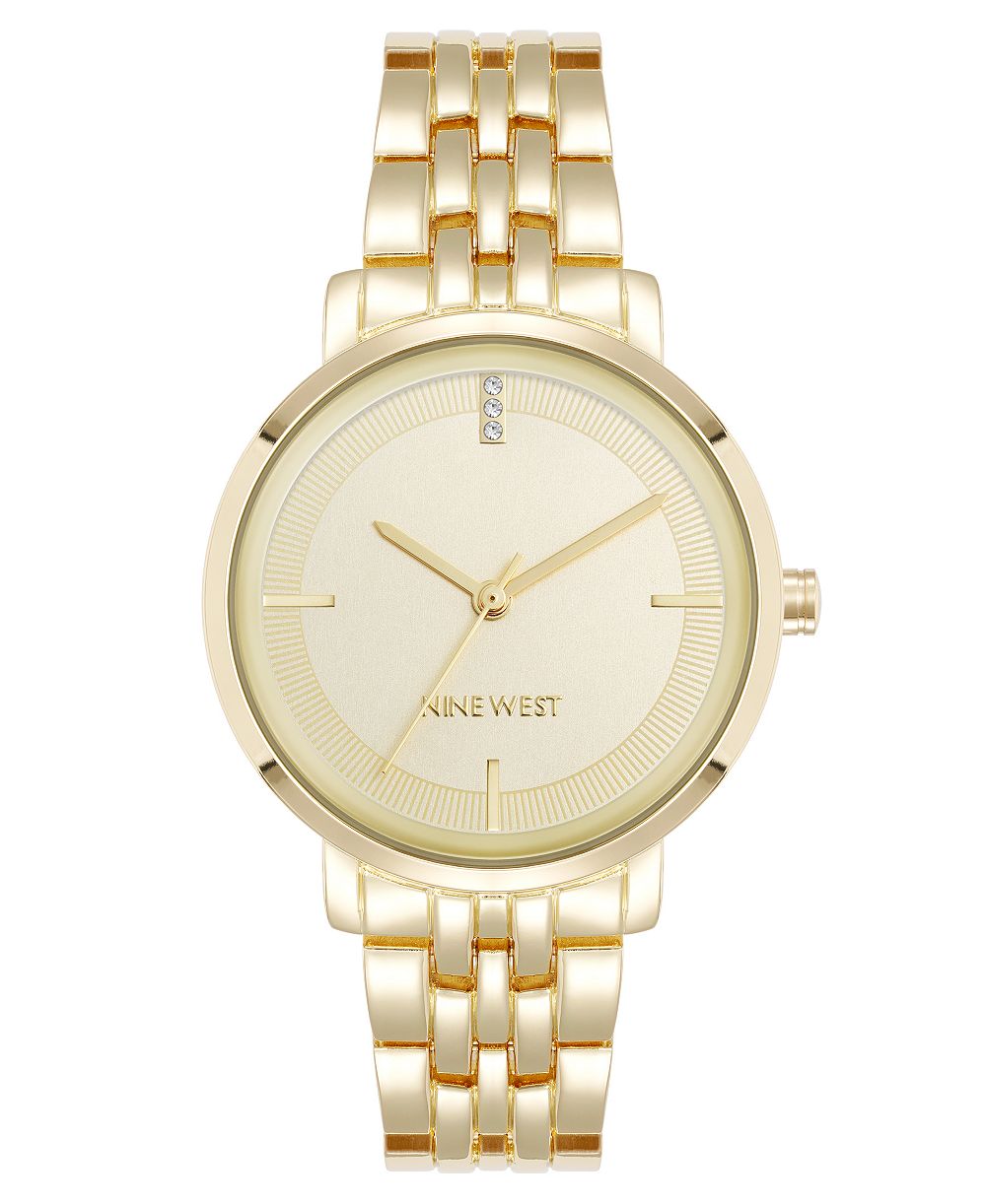 Женские кварцевые часы Nine West Premium Gold-Tone Metal Alloy, 35mm