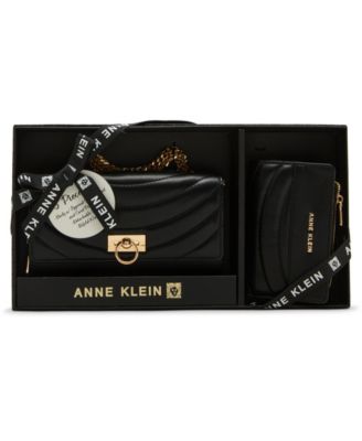 Anne Klein 2 Piece Flap Crossbody bag and Bifold Wallet Gift Set