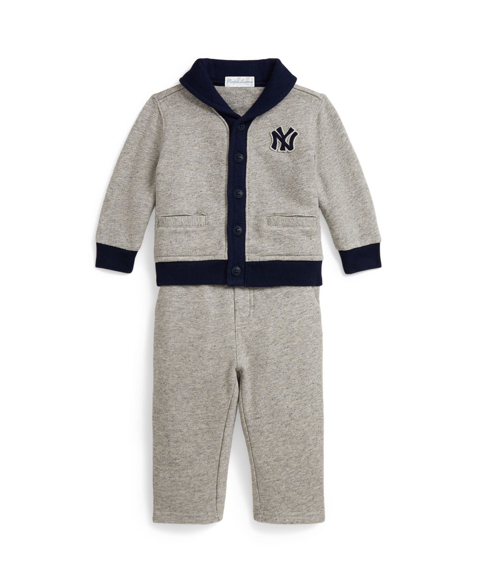 Polo Ralph Lauren детский винтажный флисовый кардиган и брюки, комплект из 2 предметов