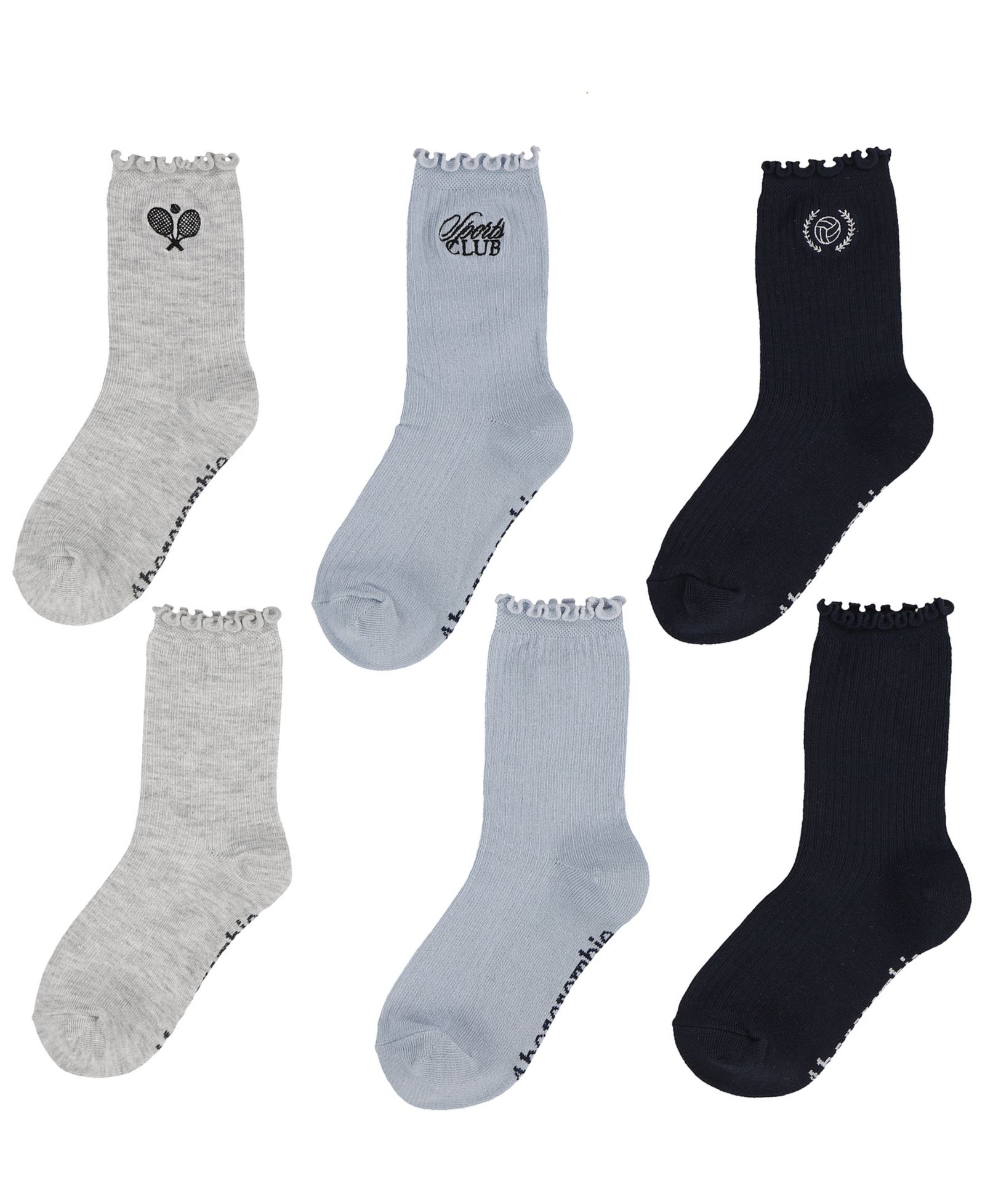 abercrombie kids Girls' 4-11 Half-Crew Lettuce Socks, 3-Pack