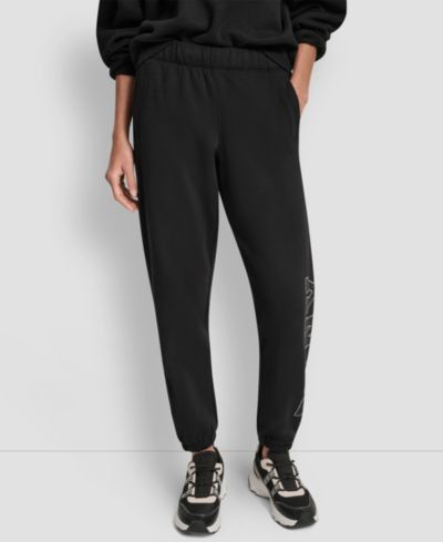 DKNY Женские джоггеры с завышенной талией и стразами