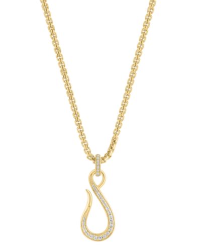 Подвеска EFFY Collection White Zircon в серебре с напылением 14k Gold Plated Silver (3/4 ct. t.w.)