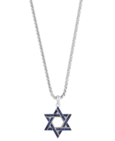 EFFY Collection колье-подвеска Blue Saphire (5/8 ct. t.w.) в стерлинговом серебре