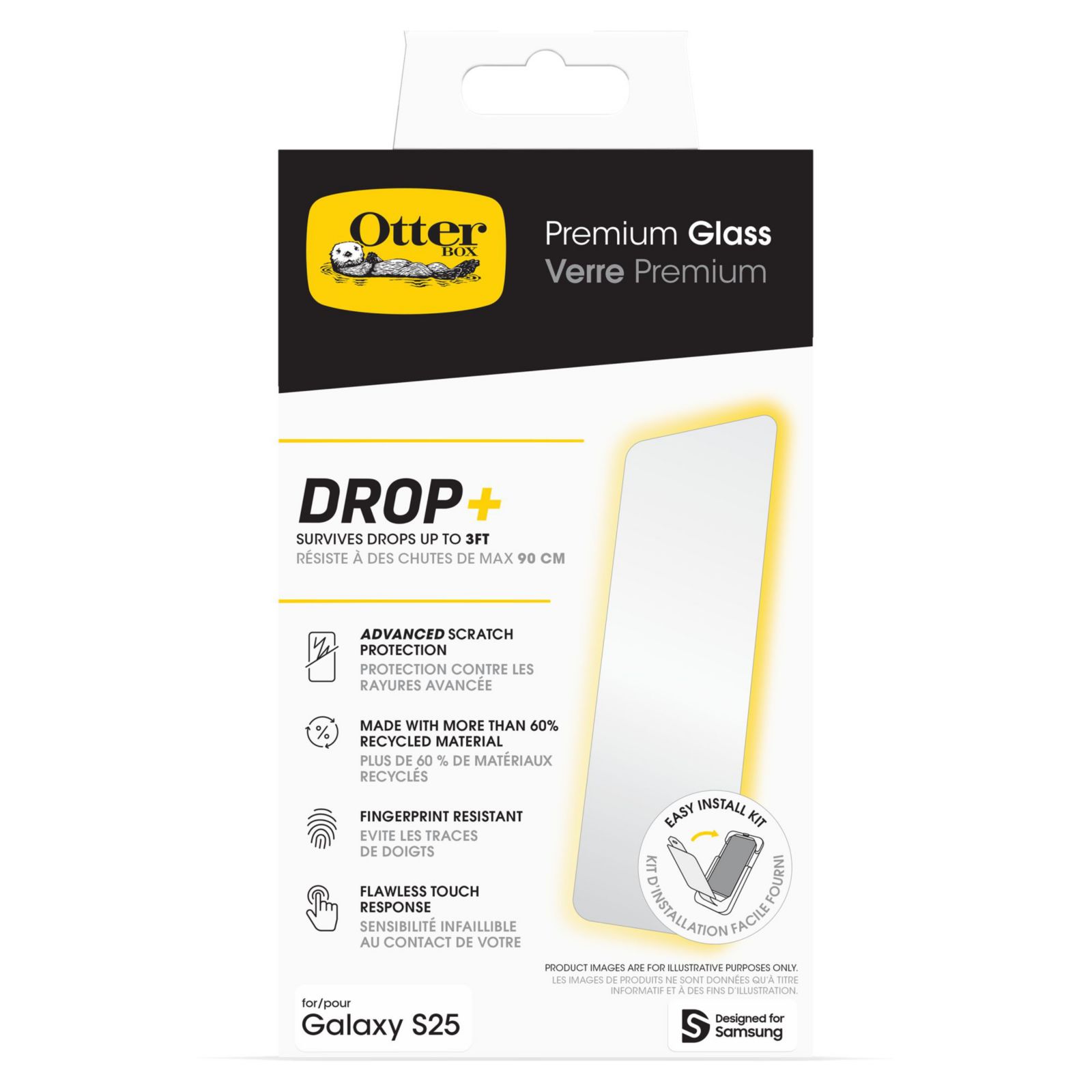 OtterBox защитное стекло для Samsung Galaxy S 2025, Small