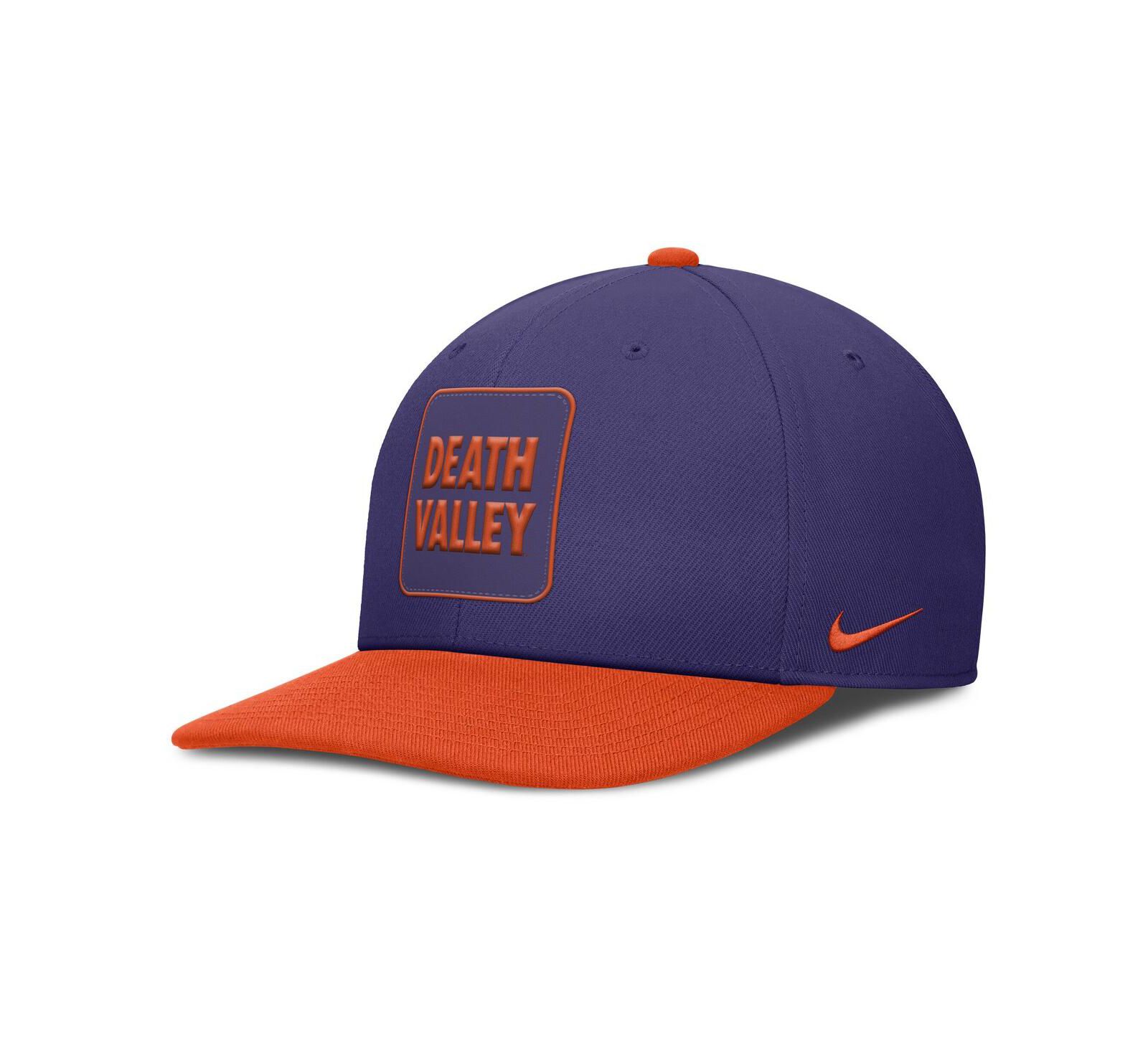 Nike Мужская кепка Snapback Clemson Tigers 2025 Sideline Campus Pro, фиолетовый/оранжевый