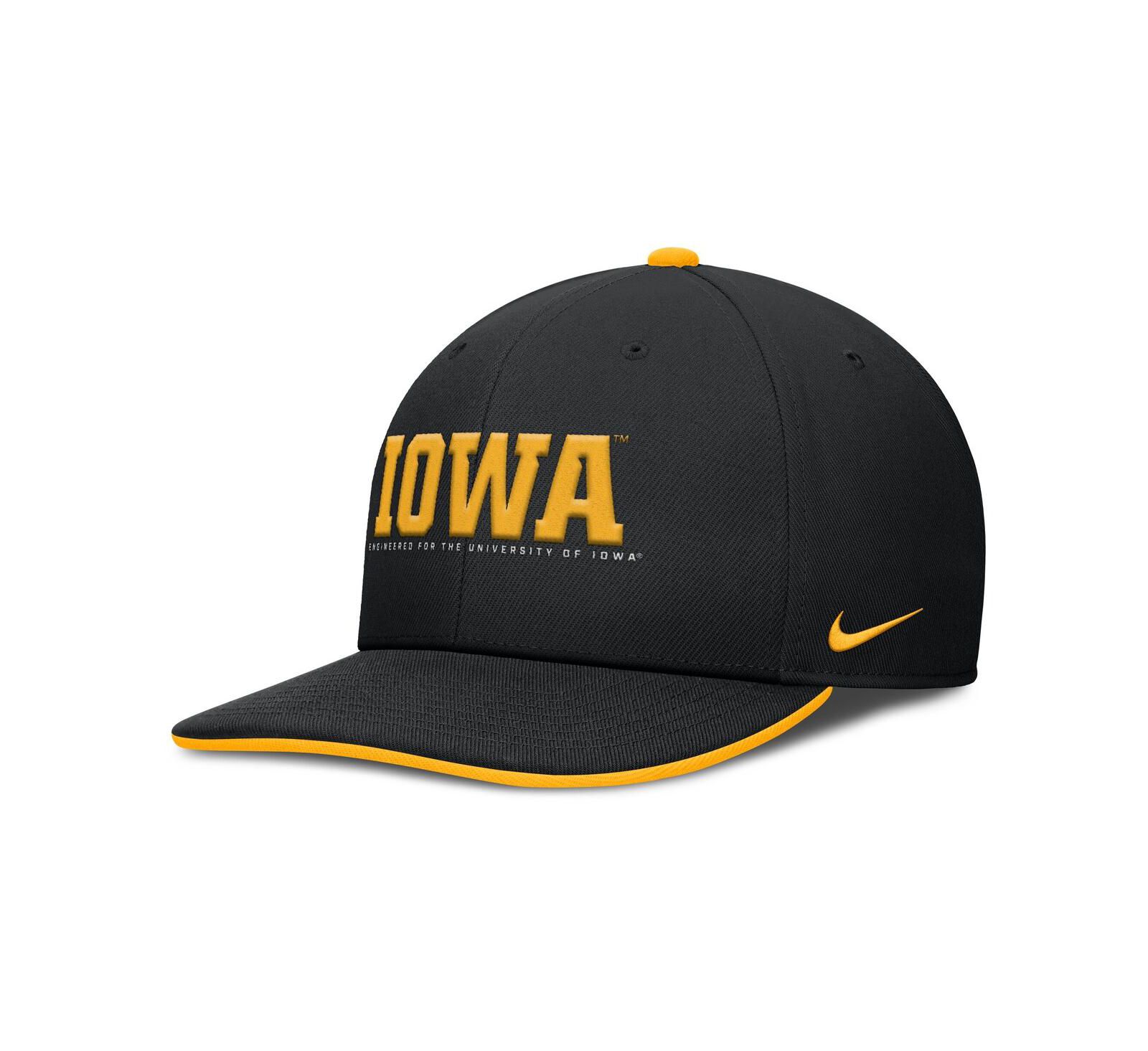 Мужская кепка Nike Black Iowa Hawkeyes 2025 On-Field Pro Performance Adjustable