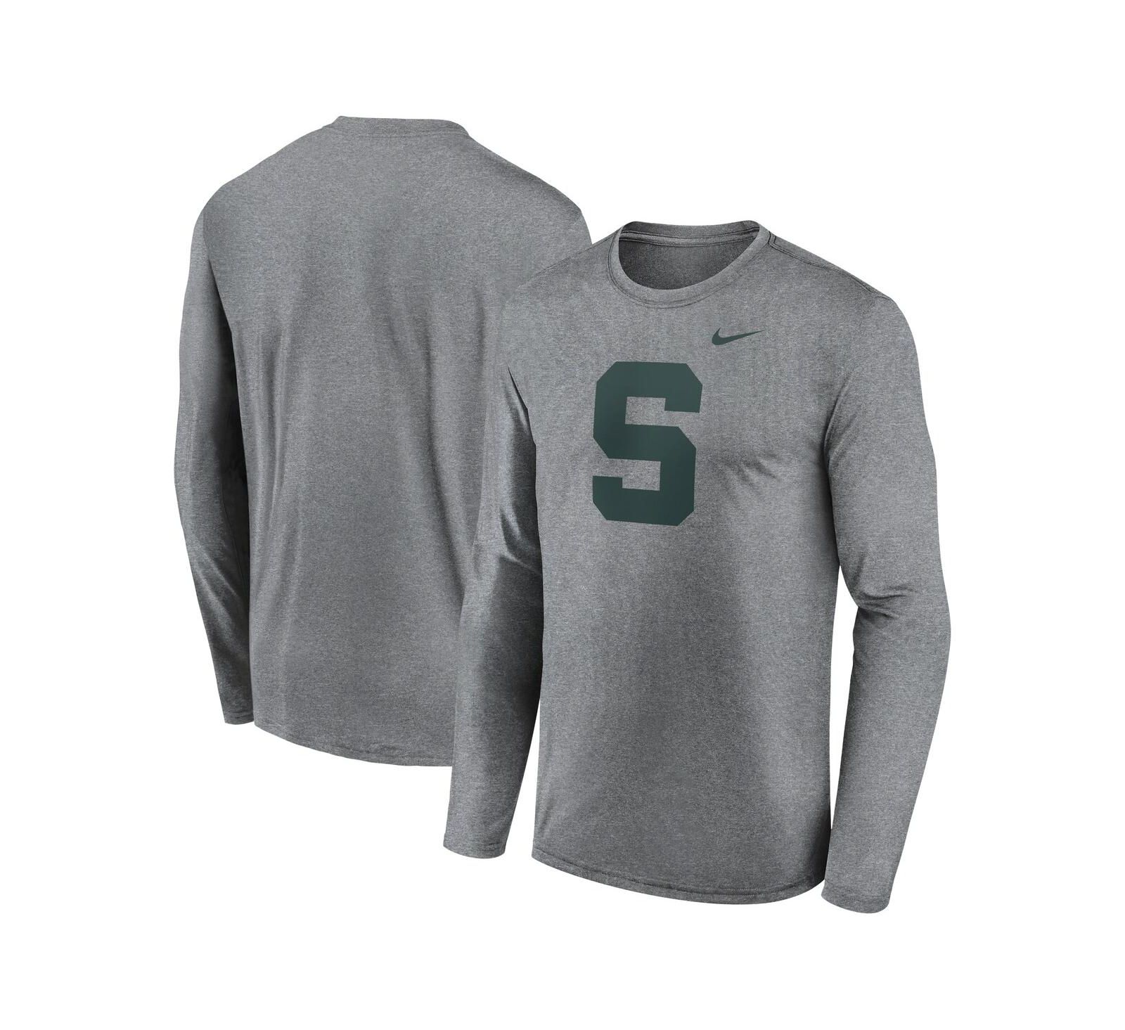 Мужская футболка Nike Michigan State Spartans Primetime Alternate Logo Legend Performance Long Sleeve