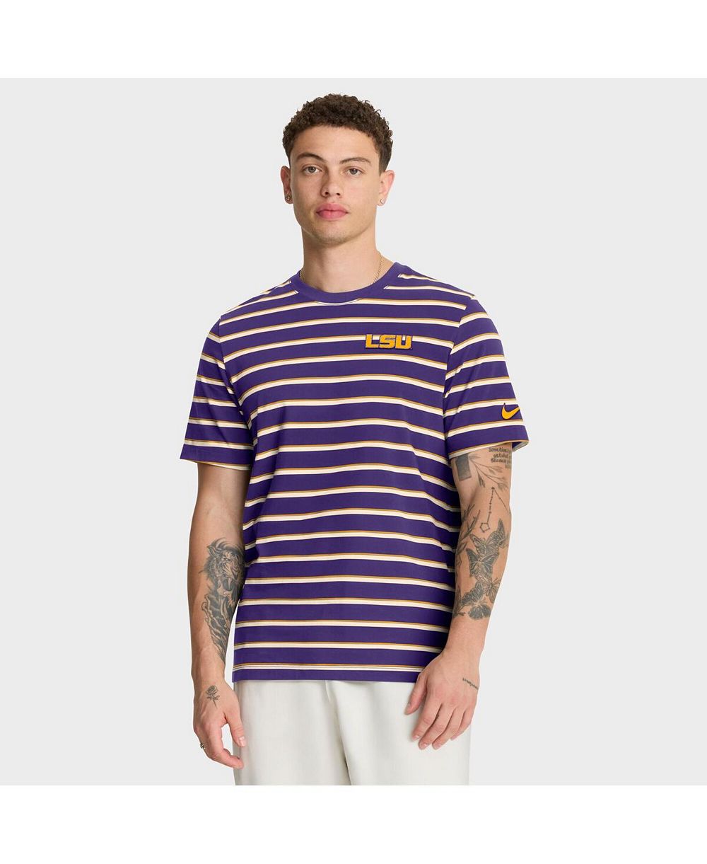 Nike Мужская футболка LSU Tigers Athletic Prep Legacy Summit Stripe, фиолетовая