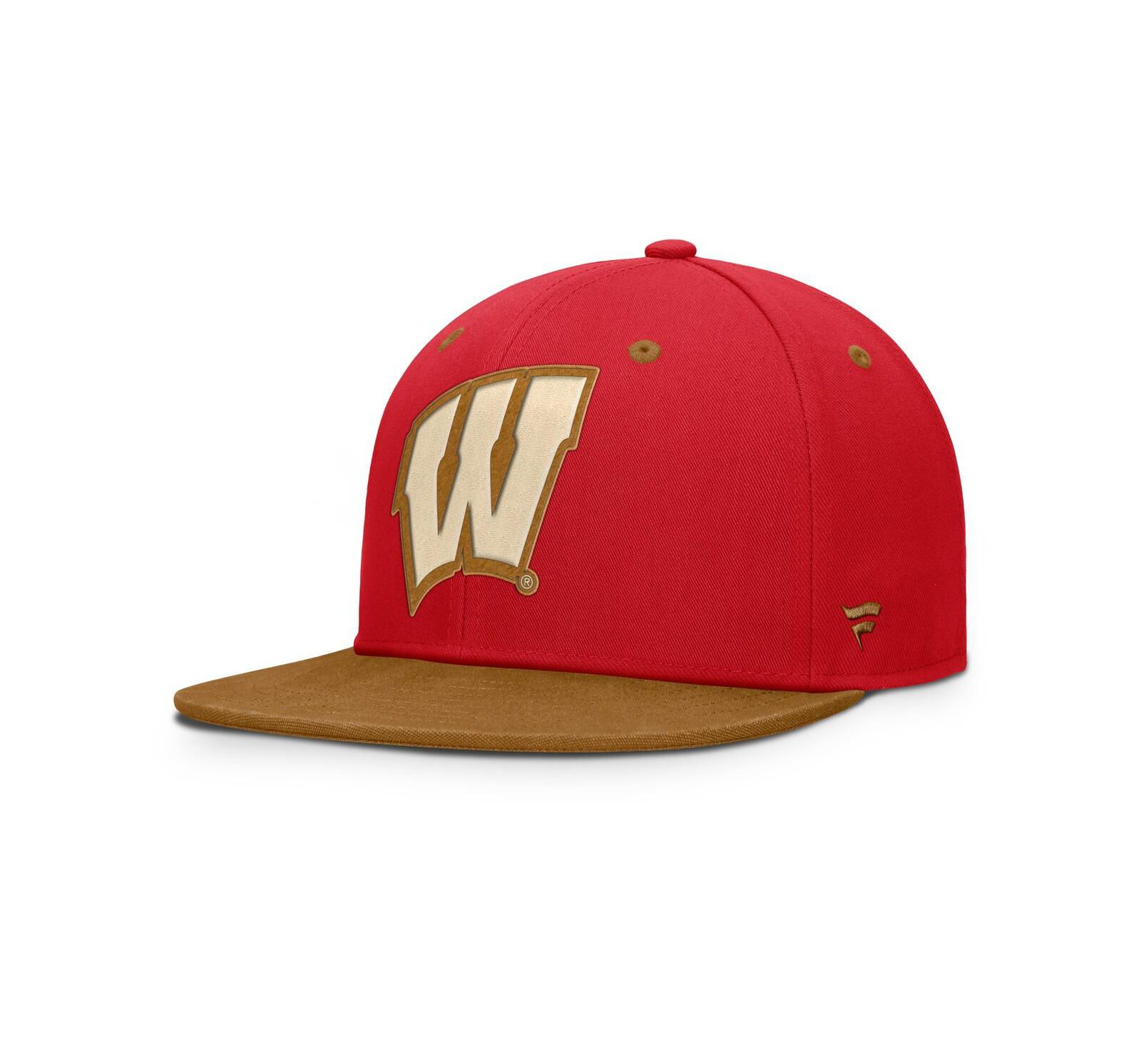 Fanatics Men's Red/Brown Wisconsin Badgers Noboa Fitted Hat