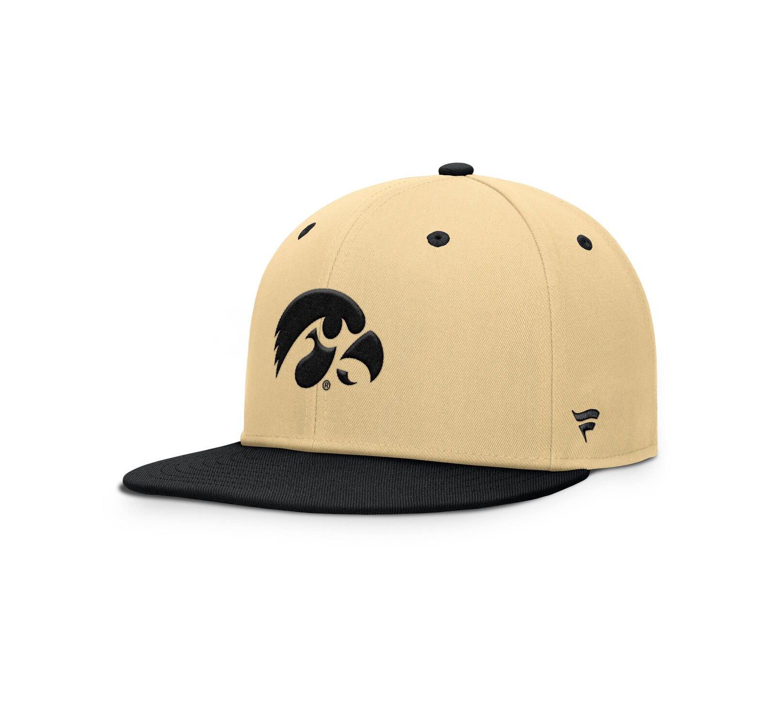 Fanatics Men's Khaki/Black Iowa Hawkeyes Balance Fitted Hat