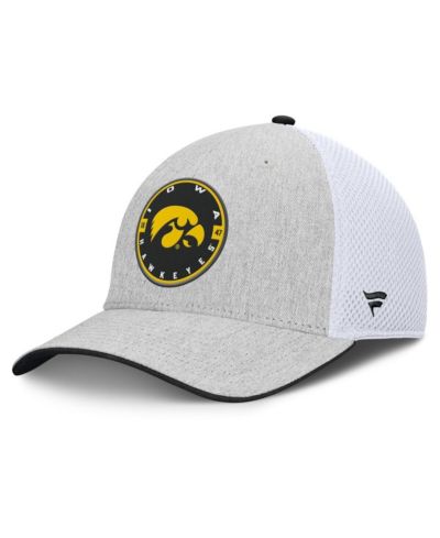 Мужская кепка Fanatics Heather Gray/White Iowa Hawkeyes Trigger Flex