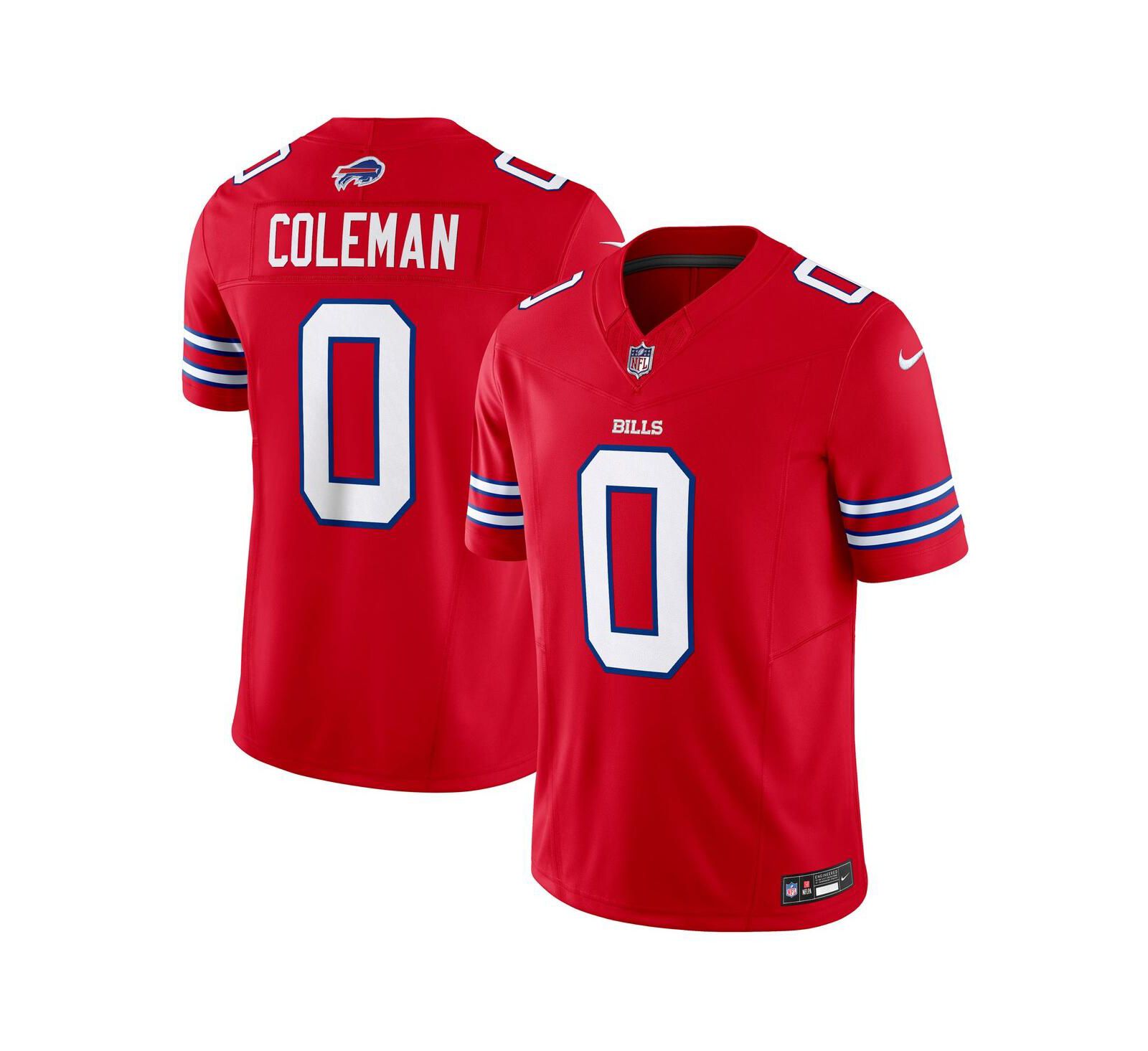 Мужская джерси Nike Keon Coleman Red Buffalo Bills Alternate Vapor F.U.S.E. Limited
