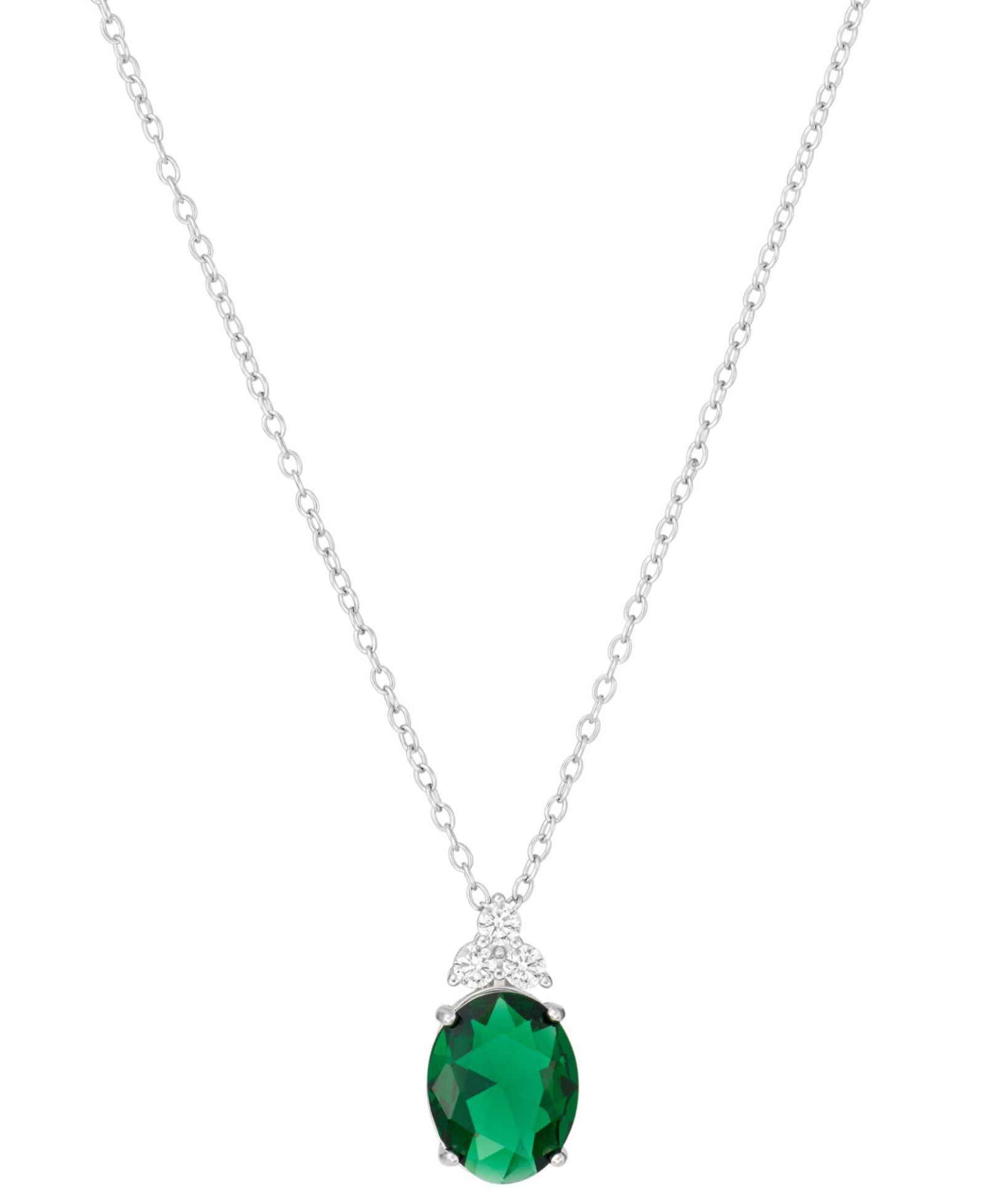Macy's подвеска с кристаллами (2.16 ct. t.w.) и кубическим цирконием (0.09 ct. t.w.) в серебряном покрытии