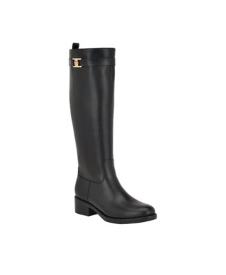 Tommy Hilfiger Women's Iviann Tall Wide Calf Riding Boots