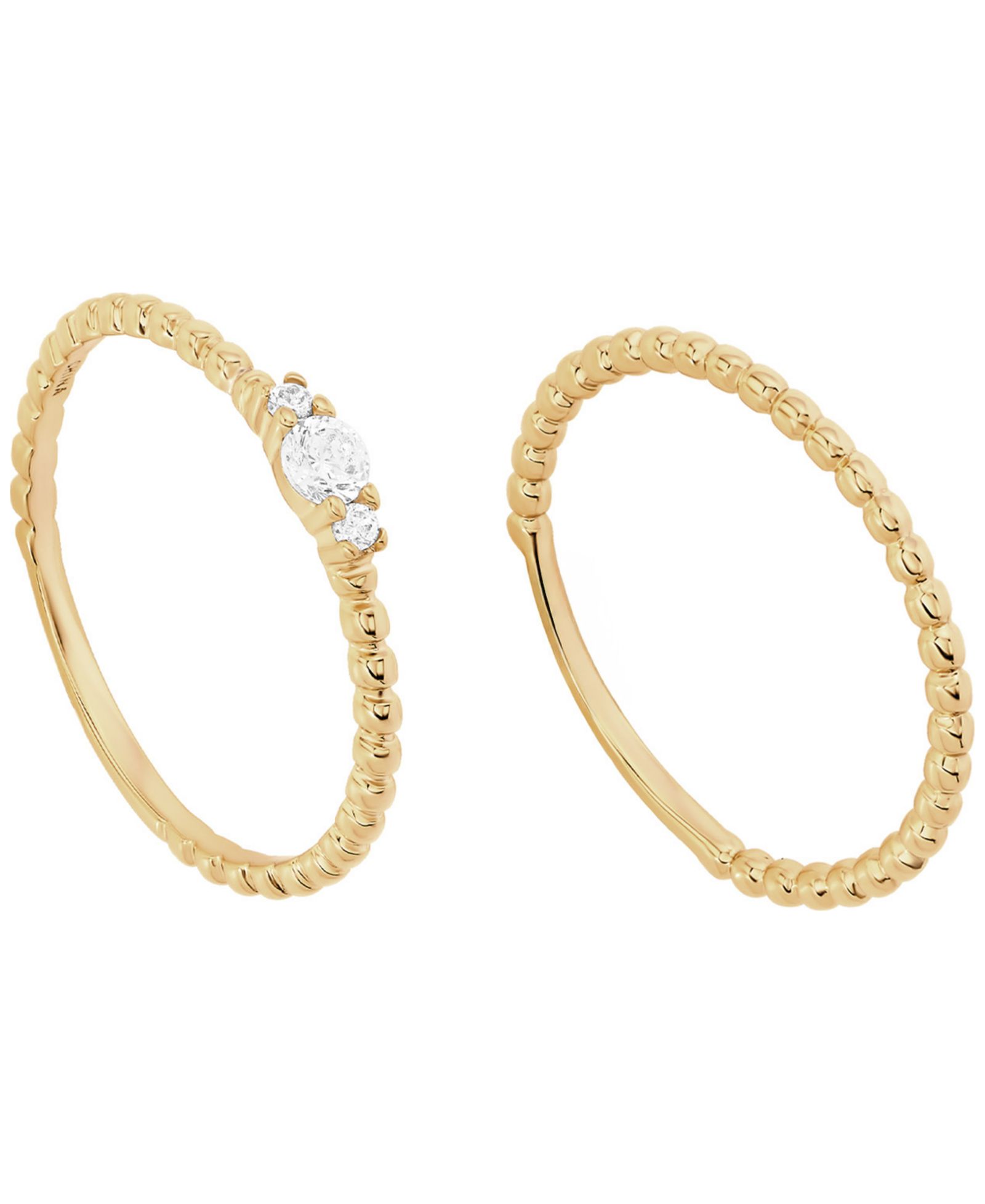Набор колец Macy's 3-Piece Cubic Zirconia в серебре и золоте