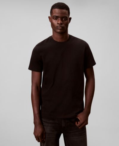 Calvin Klein Мужская футболка с круглым вырезом, однотонная