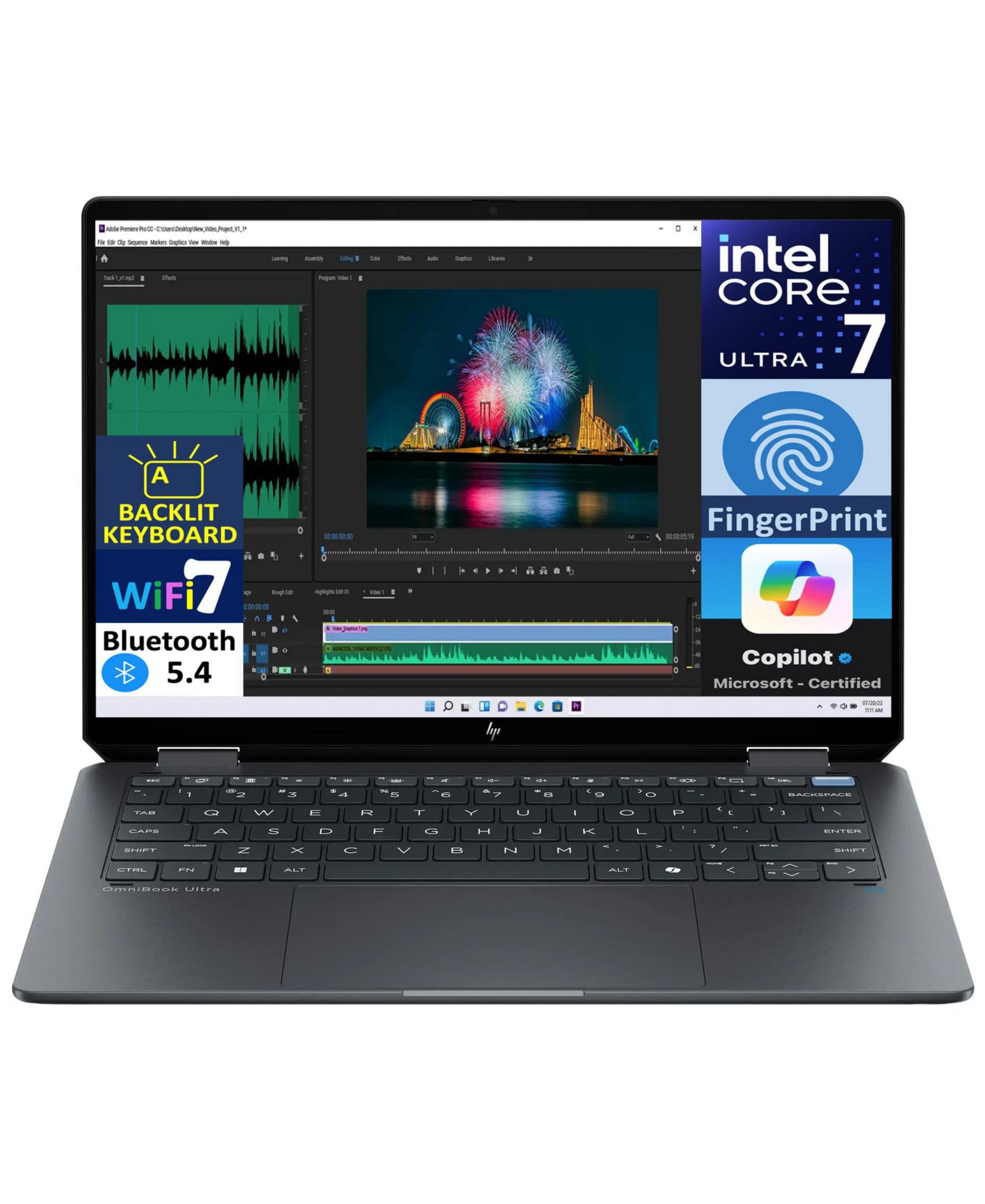 Hp OmniBook Ultra Flip 14.0" 2-in-1 Convertible Touchscreen Laptop