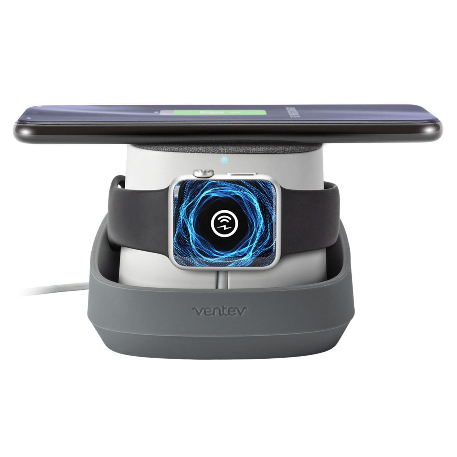 Ventev Watchdock Duo 10W Wireless Dual-Charging Pad [Compatible with] Apple Watch and iPhone