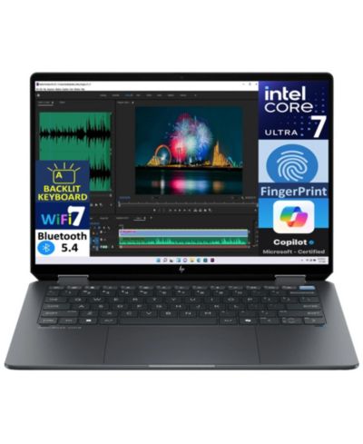 Ноутбук HP OmniBook Ultra Flip 2-in-1 14.0" 2.8K Display (Intel Ultra 7-256V, 16GB LPDDR5, 2TB PCIe SSD, WiFi 7, BT 5.4, Win 11 Pro)