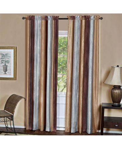 Шторы и занавески GoodGram Ombre Crushed Satin Sheer, 50 in. W x 84 in. L, Chocolate