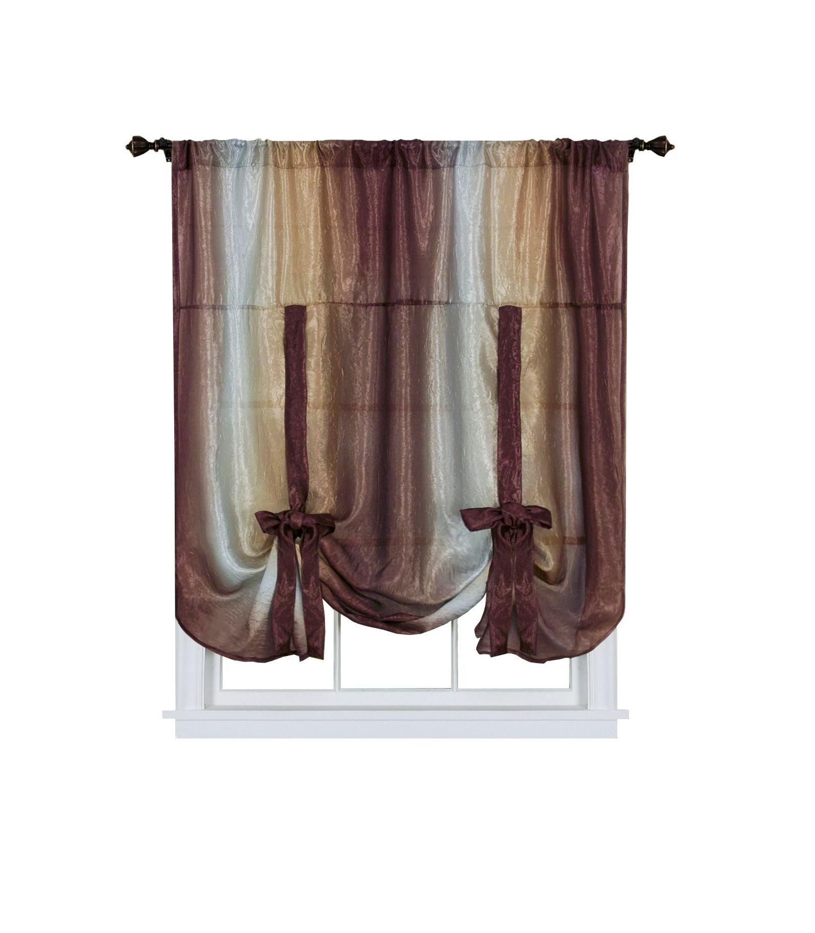 GoodGram однотонная прозрачная штора из атласа Ombre Crushed, 50" W x 63" L